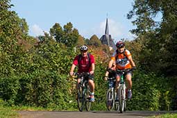 Vulkanradweg Radfahren im Ferienhaus Naturliebe in Laubach Gonterskirchen bei Schotten im Vogelsberg, Hessen, Deutschland